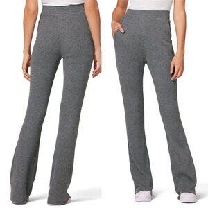 FAVORITE DAUGHTER NWT Knit Ribbed Wool Blend Flare Pants in Storm Cloud Size XL